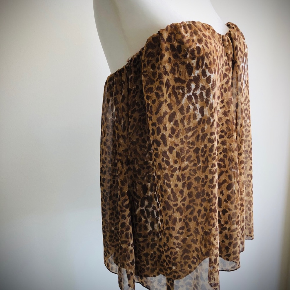 Leopard halter/strapless Top